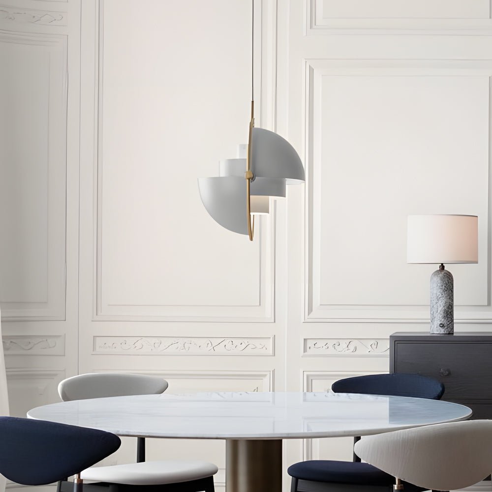 Nordic Electroplated Iron Rotating Pendant Chandelier for Modern Spaces