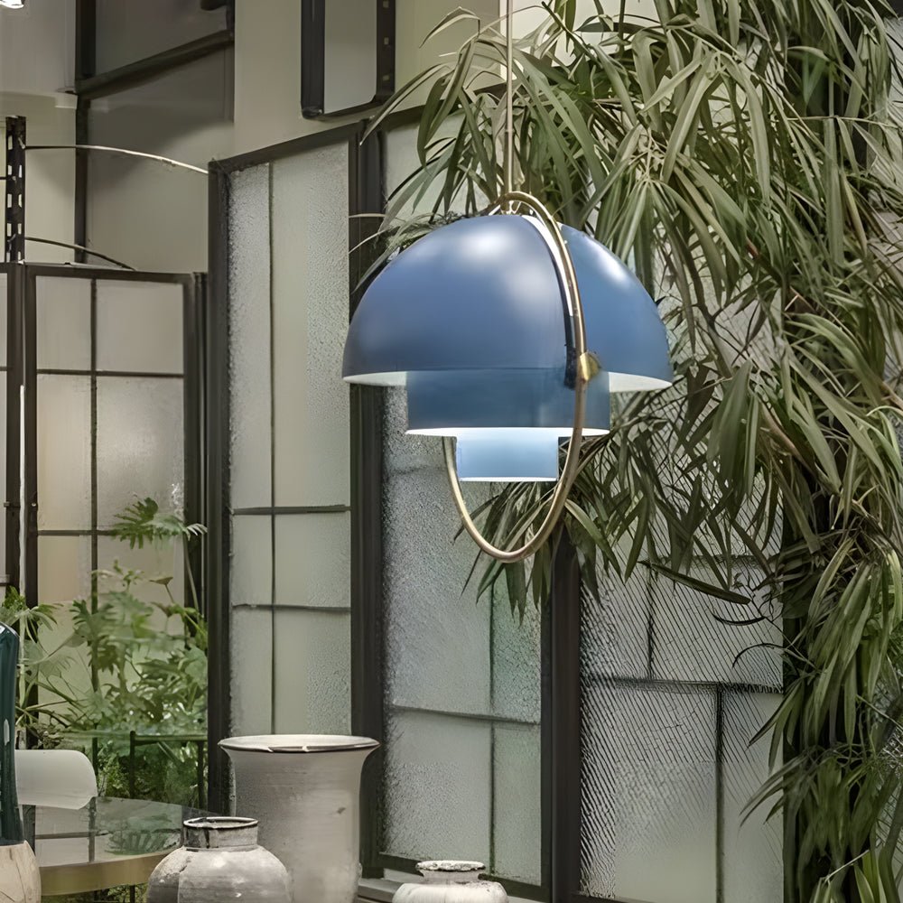 Nordic Rotating Electroplated Iron Chandelier Pendant Lamp for Dining Room