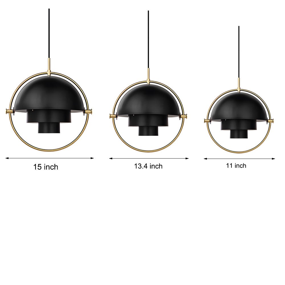 Nordic Electroplated Iron Rotating Pendant Chandelier for Modern Spaces