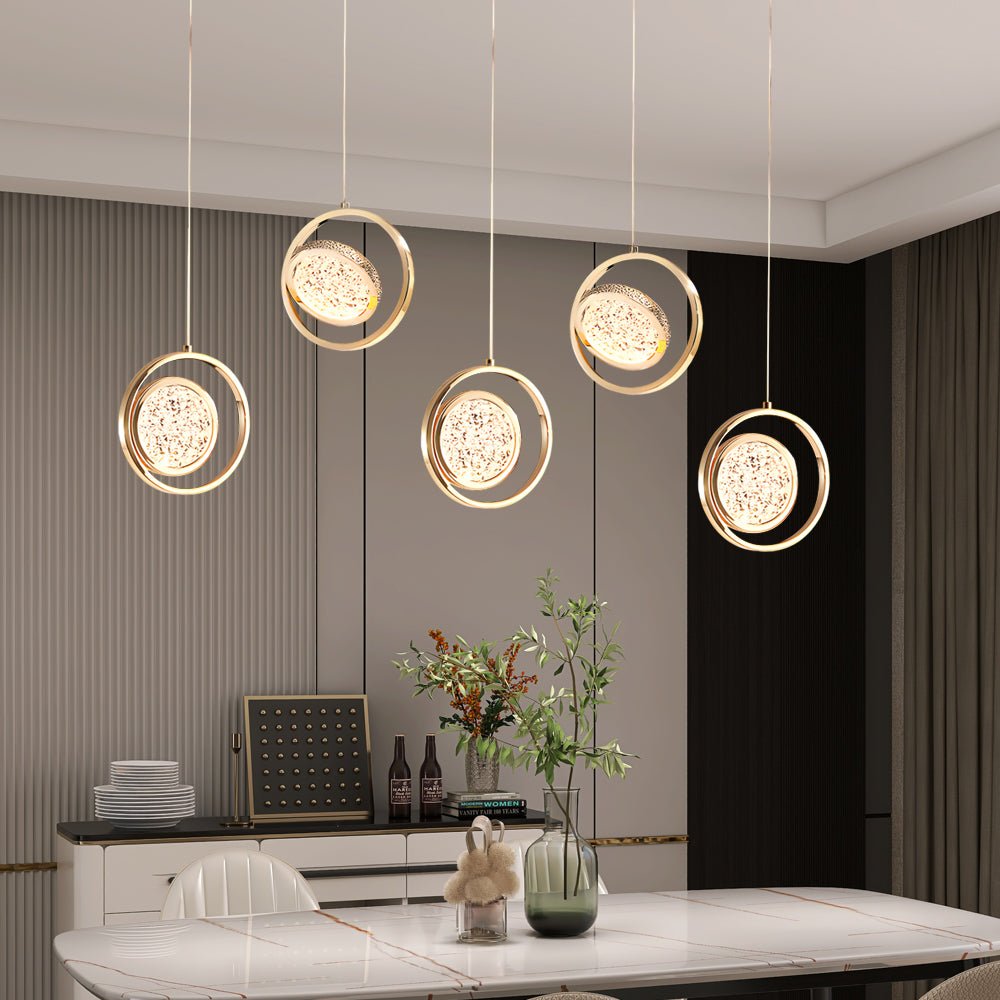 Stylish Acrylic 270° Rotating 3-Step Dimming Pendant Light for Modern Spaces