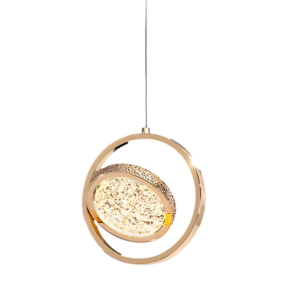 Modern White Acrylic 3-Step Dimming Rotating Pendant Light for Living Room