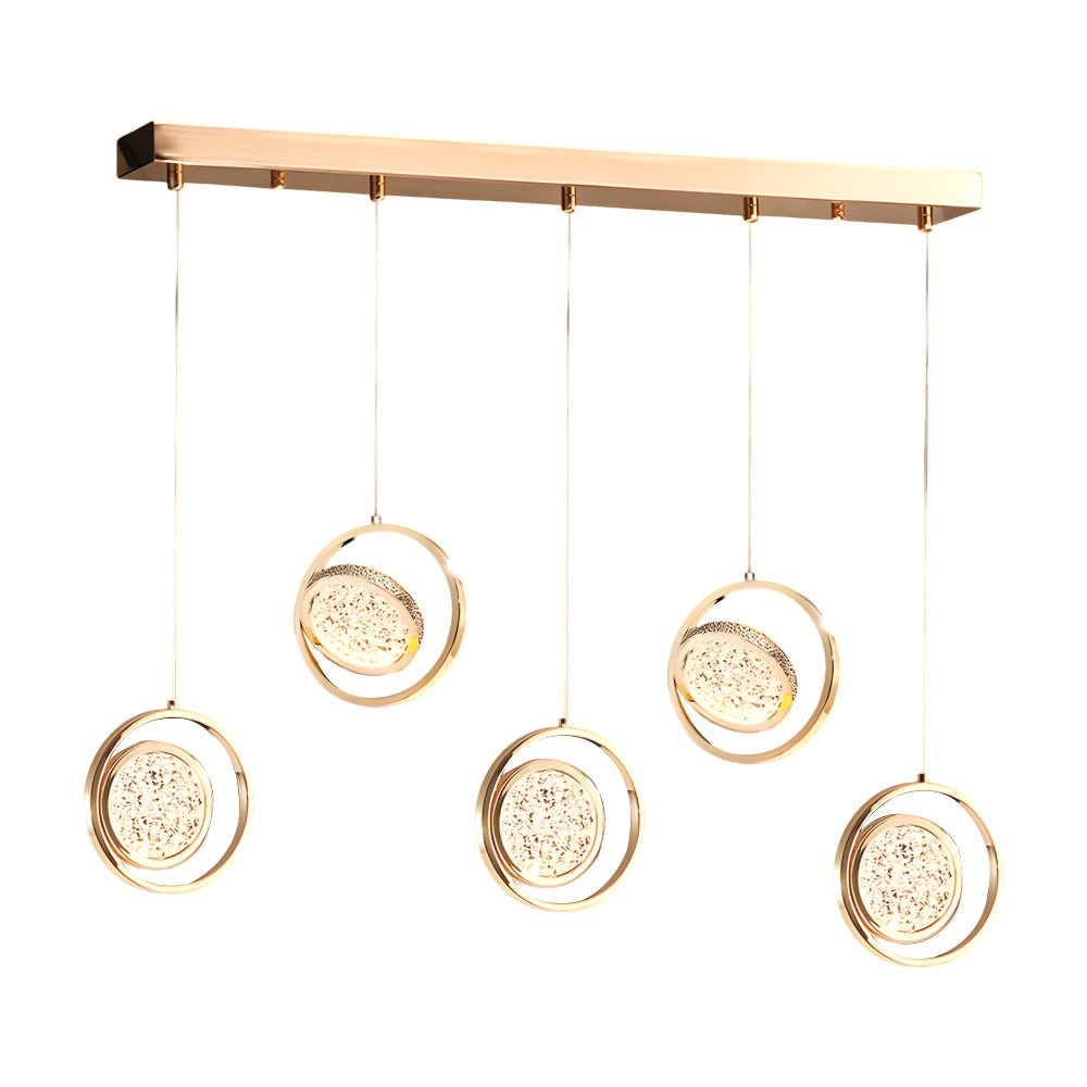 Modern White Acrylic 3-Step Dimming Rotating Pendant Light for Living Room