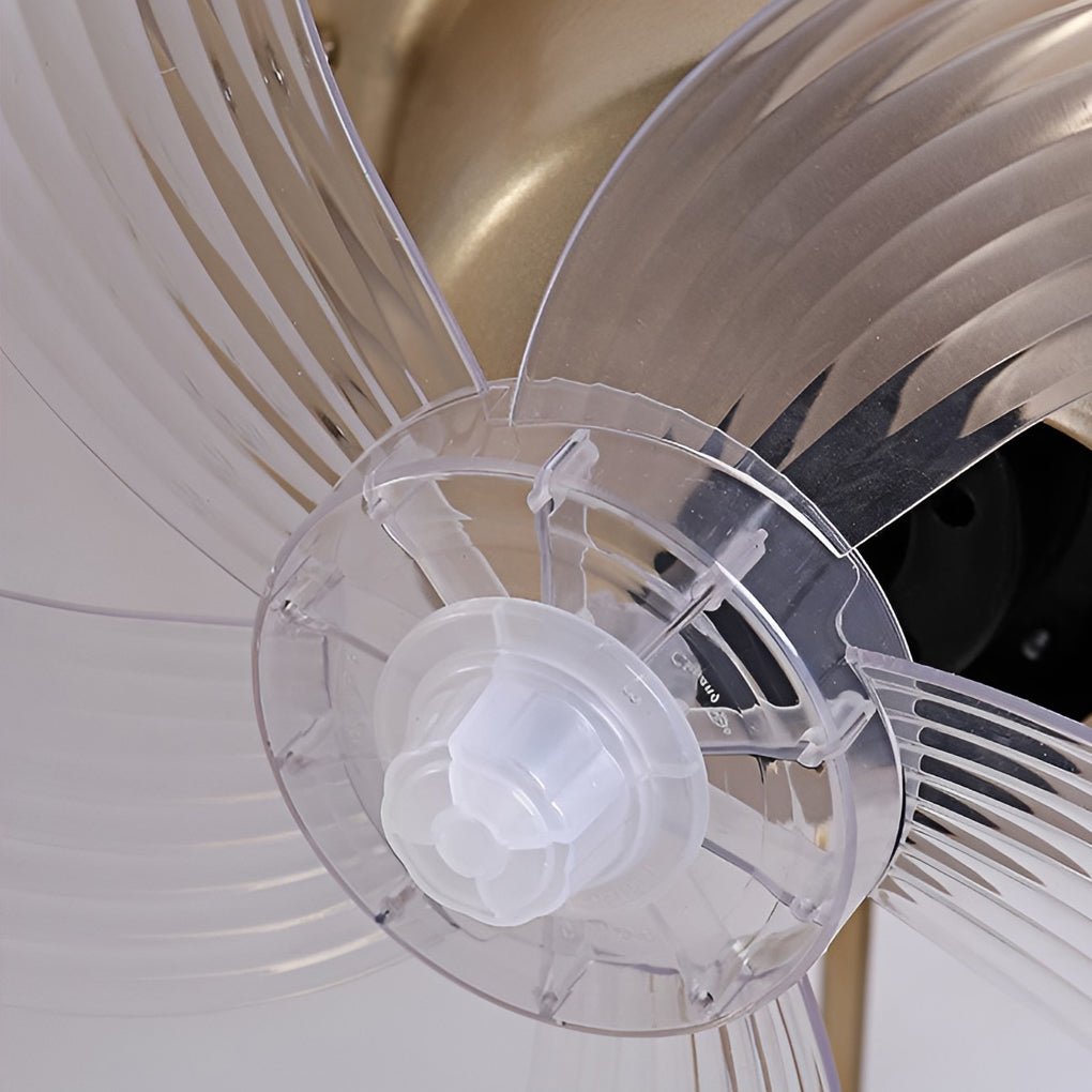 Modern White 360° Rotating Dimmable LED Ceiling Fan Light with Remote