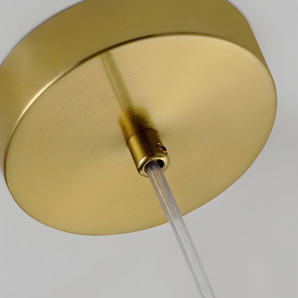 Modern Round Acrylic Ice Texture Pendant Light for Living Room Dining Room