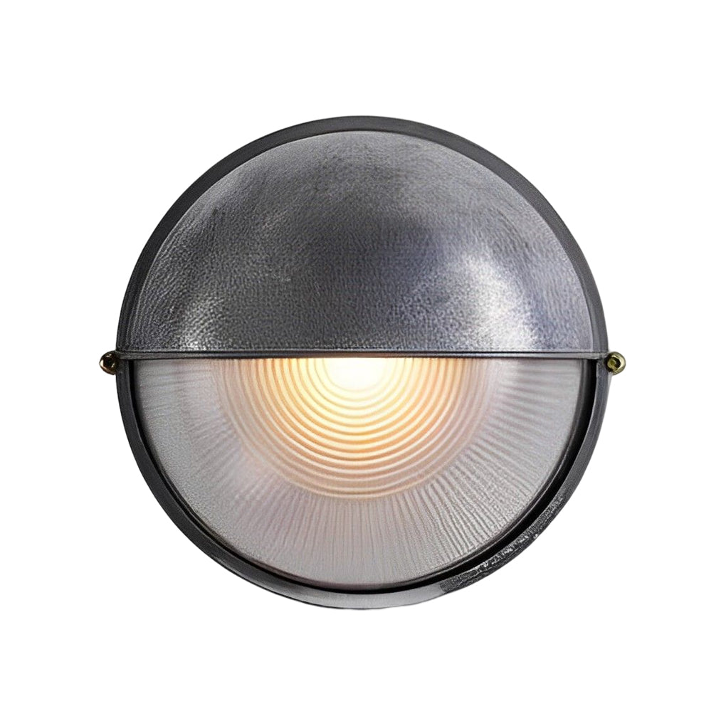 Vintage Black Waterproof Oval Bulkhead Light Fixture for Outdoor Spaces