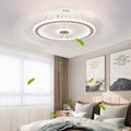 Stylish White LED Ceiling Fan Light for Contemporary Living Rooms