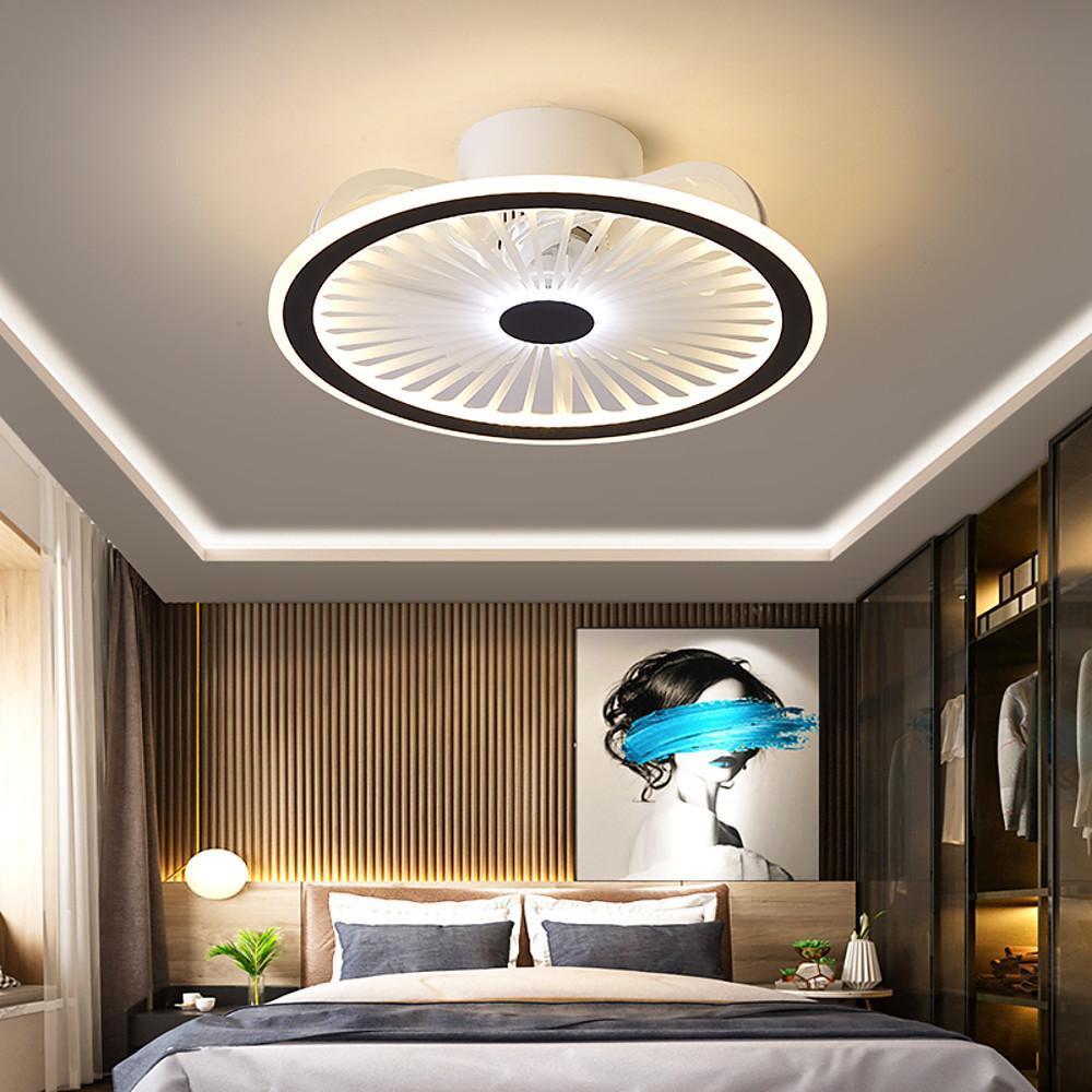 Stylish White LED Ceiling Fan Light for Contemporary Living Rooms