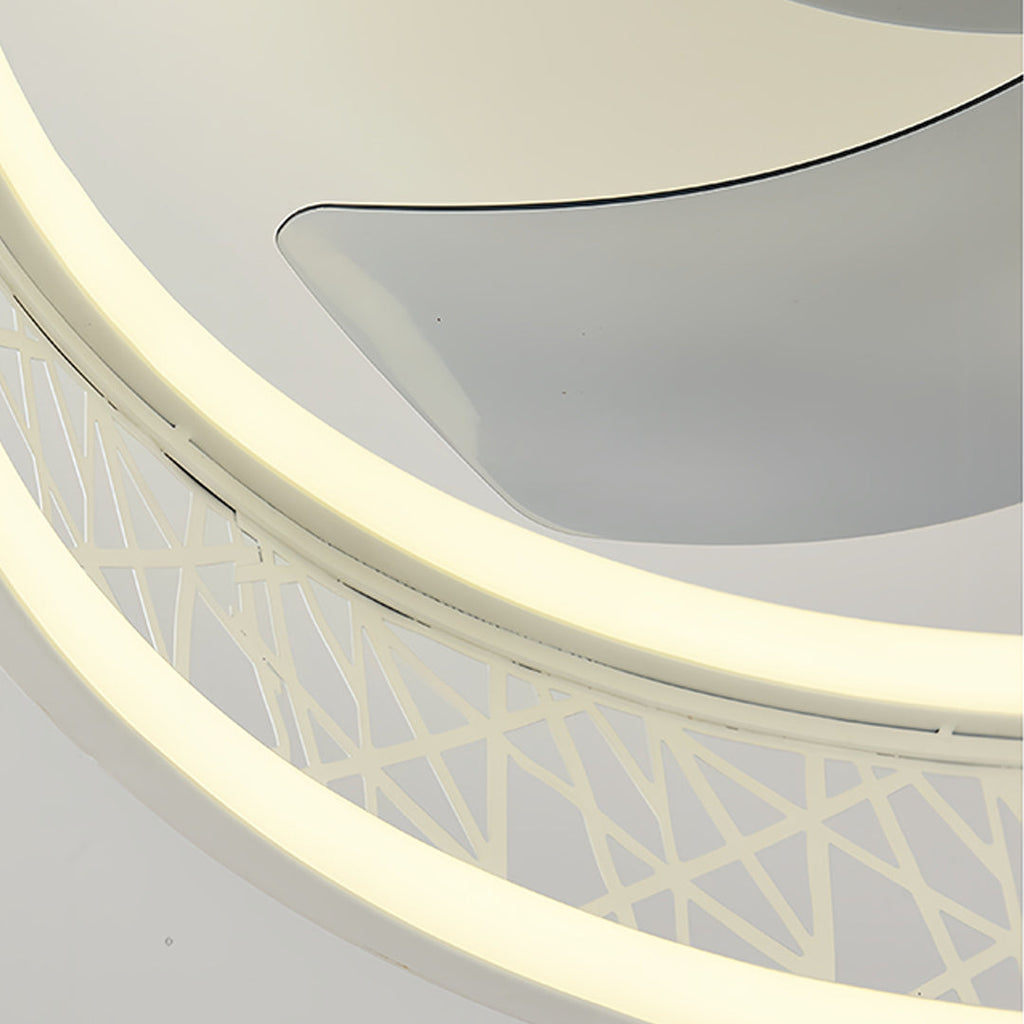 Ultra Thin Nordic Round Ceiling Fan with Light for Modern Living Rooms