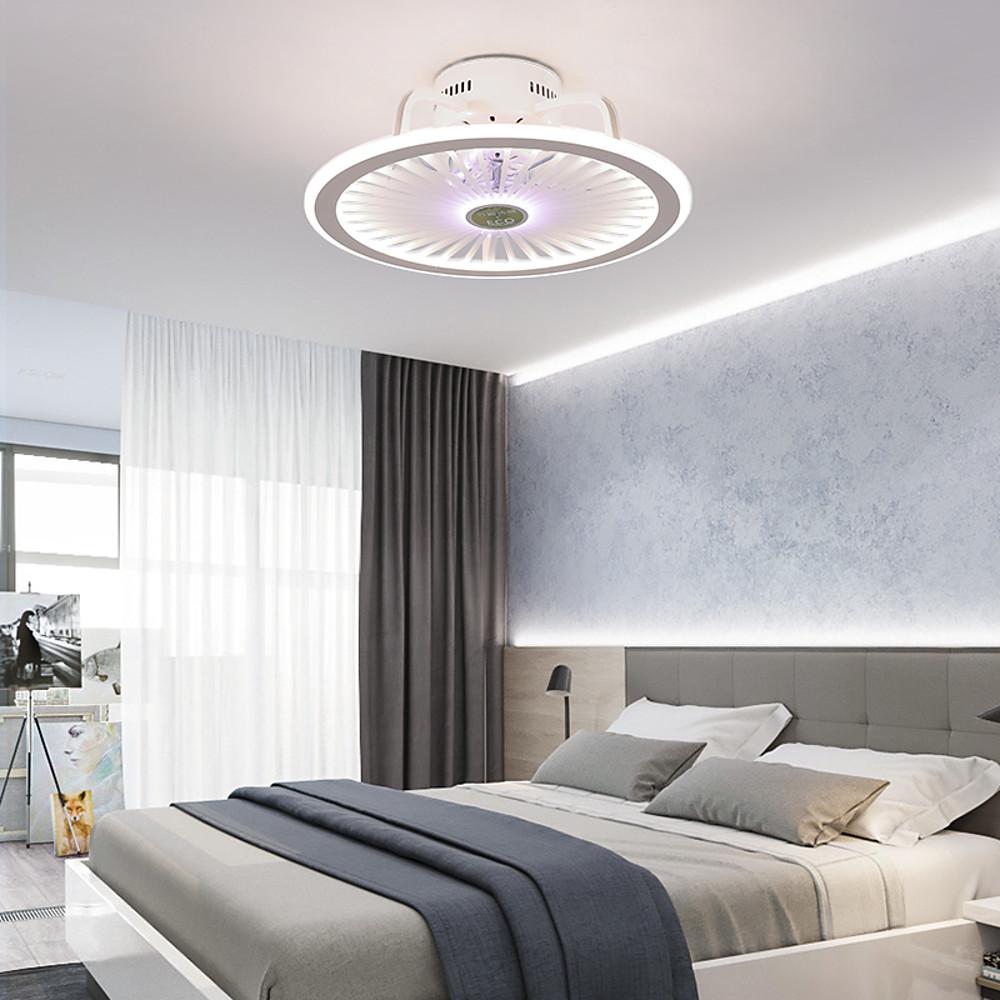 Stylish White LED Ceiling Fan Light for Contemporary Living Rooms