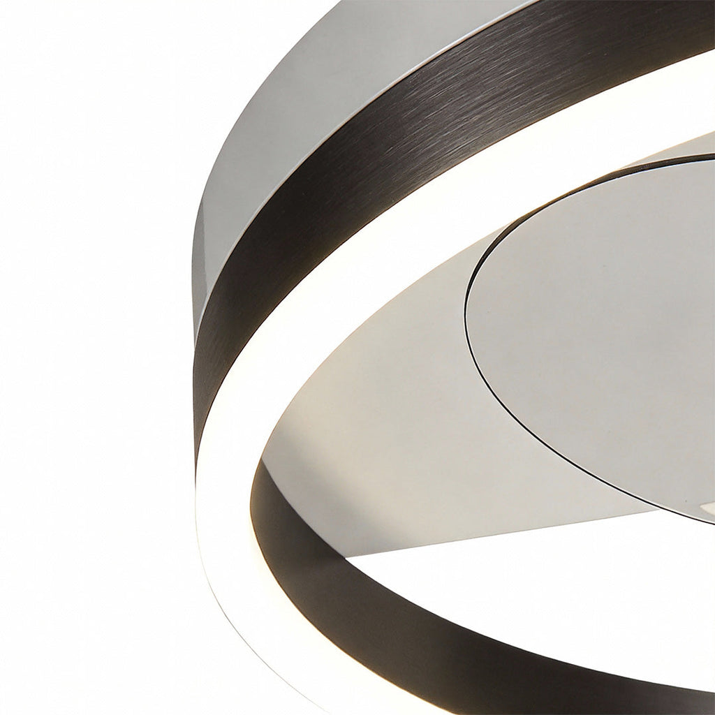 Modern White Round LED Ceiling Fan with Light for Living Room Bedroom