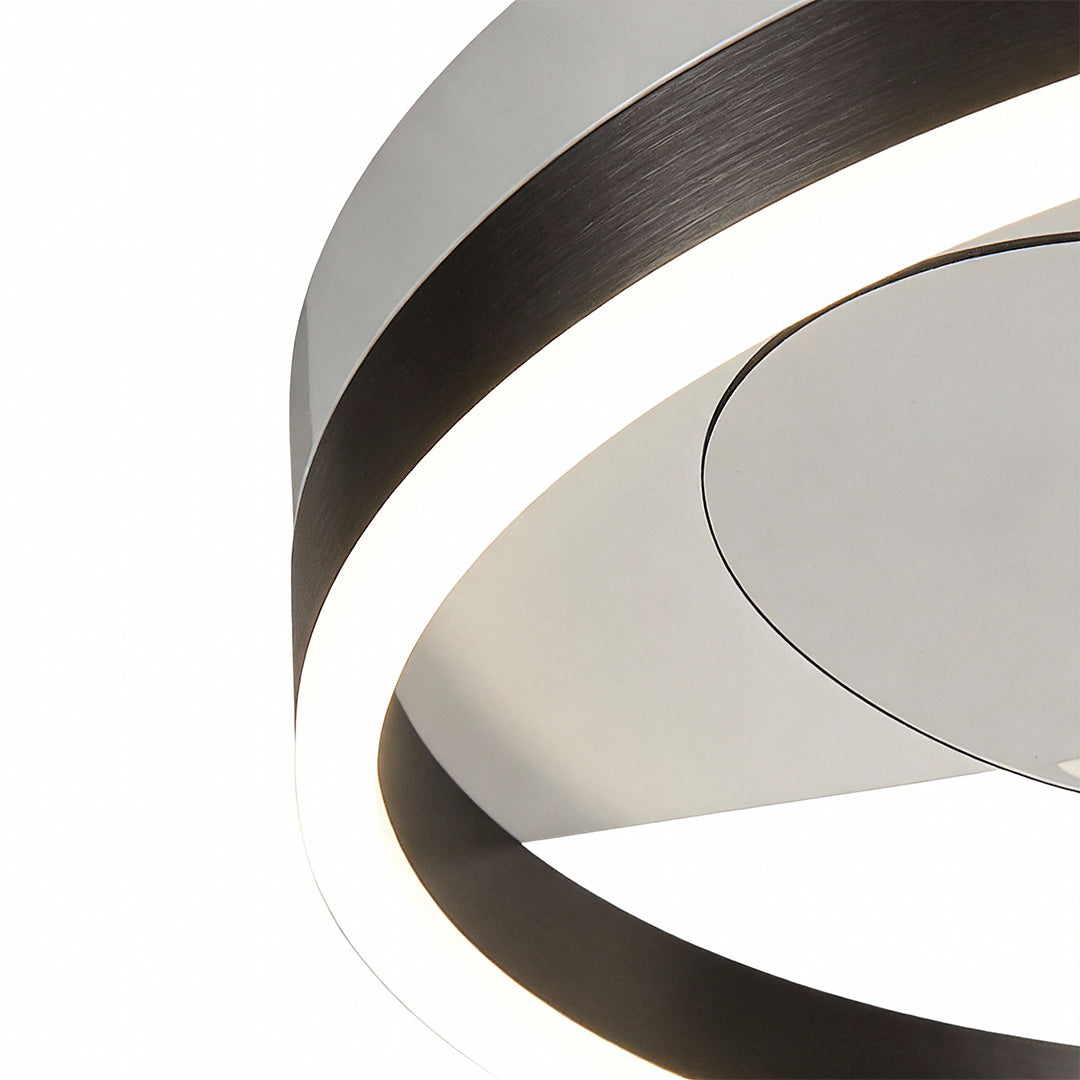 Modern White Round LED Ceiling Fan with Light for Living Room Bedroom