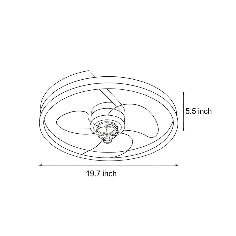 Modern White Round LED Ceiling Fan with Light for Living Room Bedroom