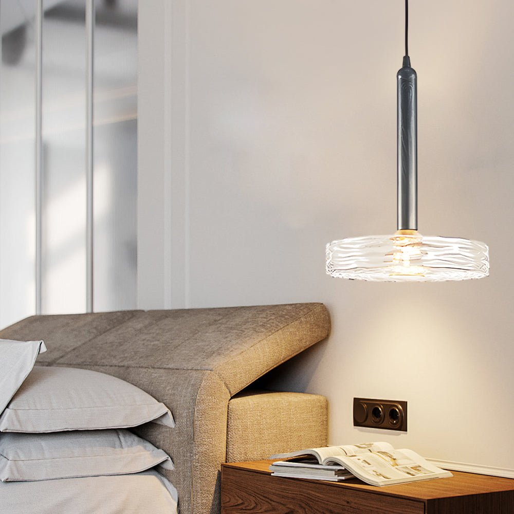 Post-Modern Clear Glass Round Chandelier Pendant Light for Dining Room