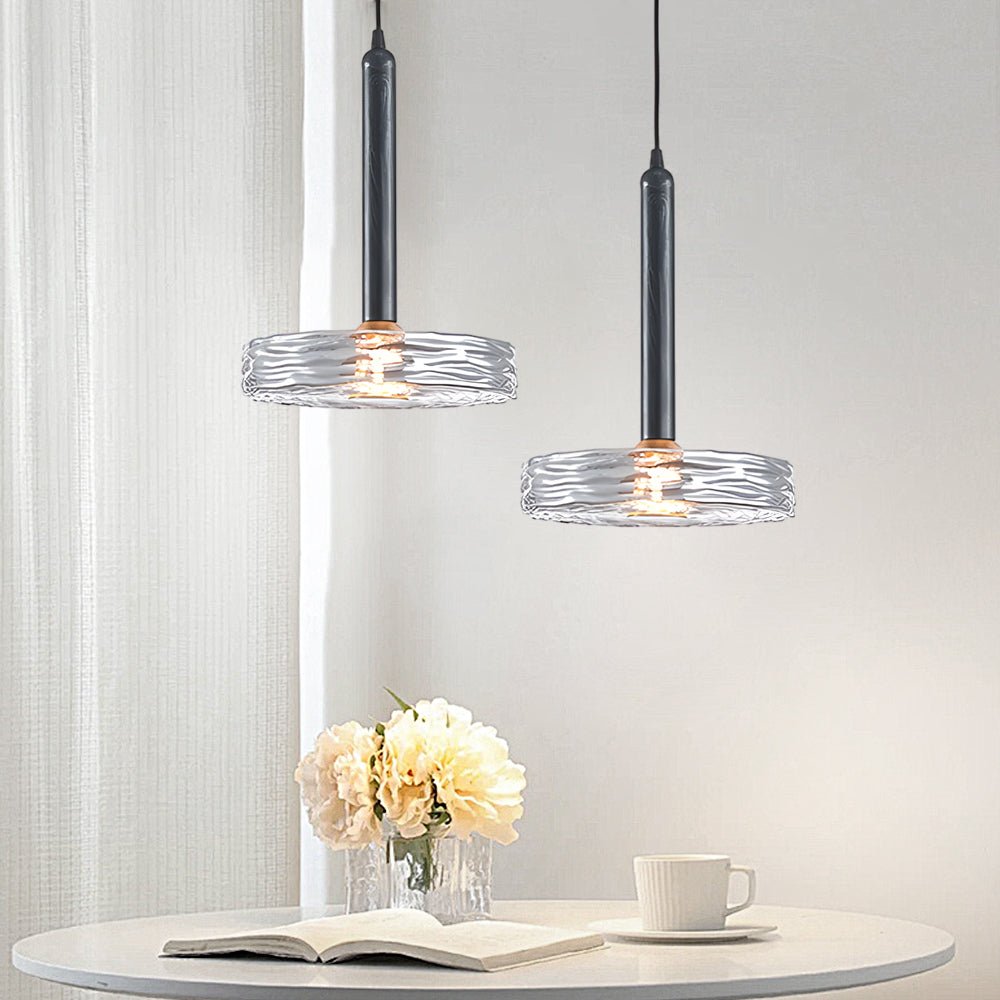 Post-Modern Round Glass Chandelier Pendant Light for Elegant Dining Room
