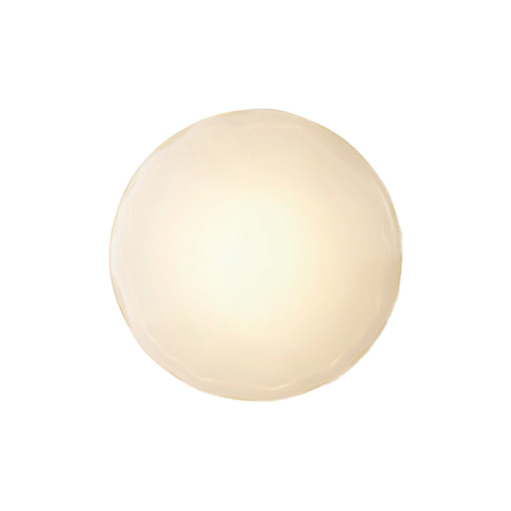 Modern White Glass Wall Lamp with Soft LED Diffused Light for Living Room