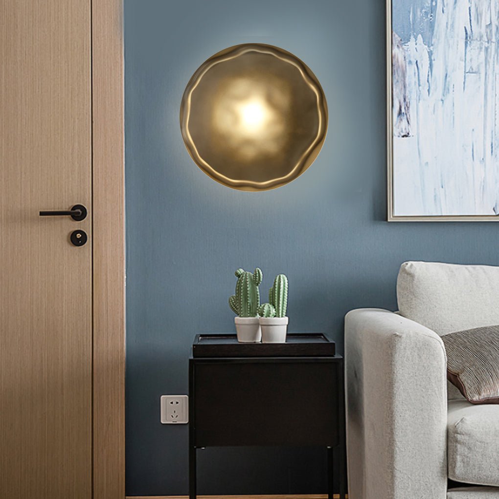 Modern White Glass Wall Lamp with Soft LED Diffused Light for Living Room