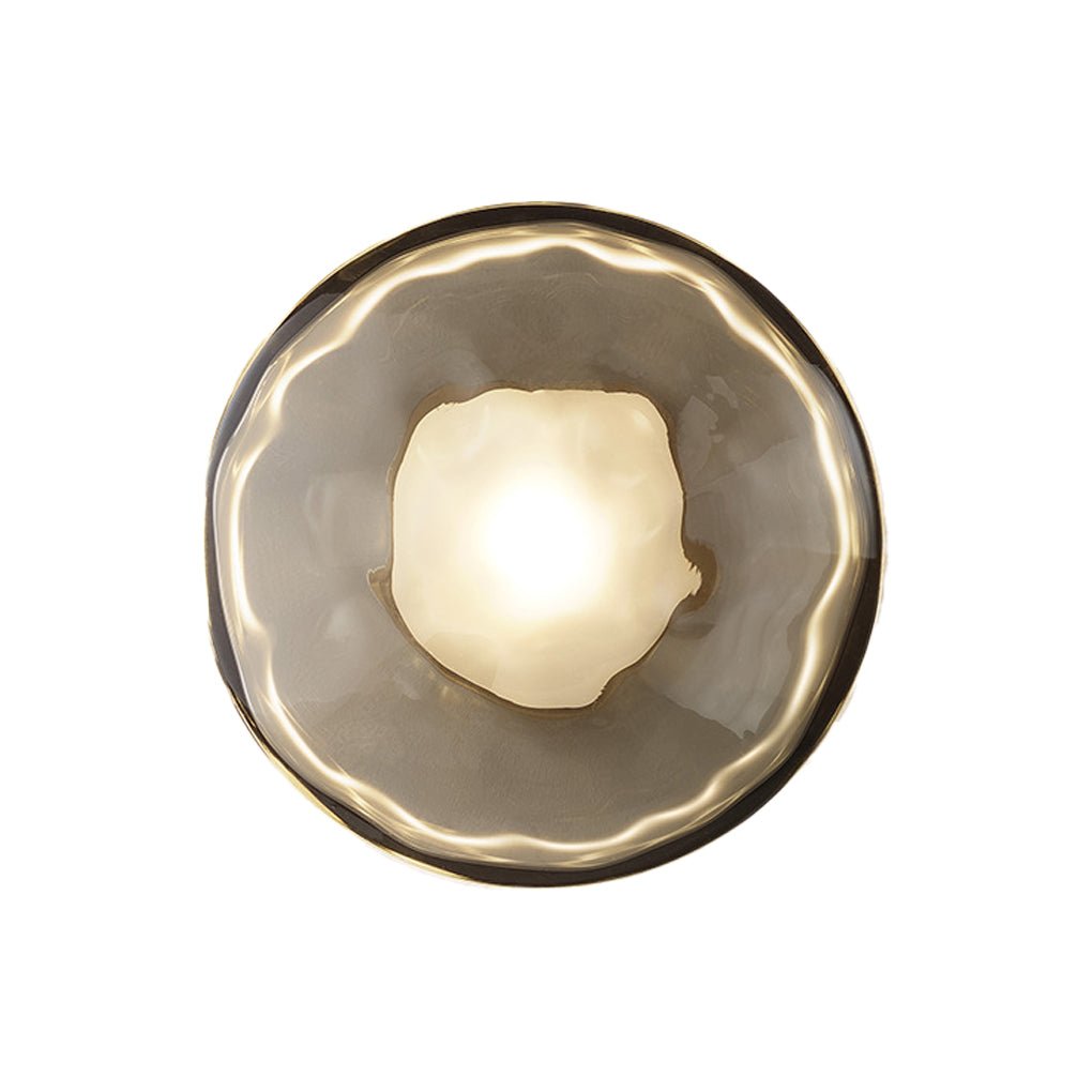 Modern White Glass Wall Lamp with Soft LED Diffused Light for Living Room