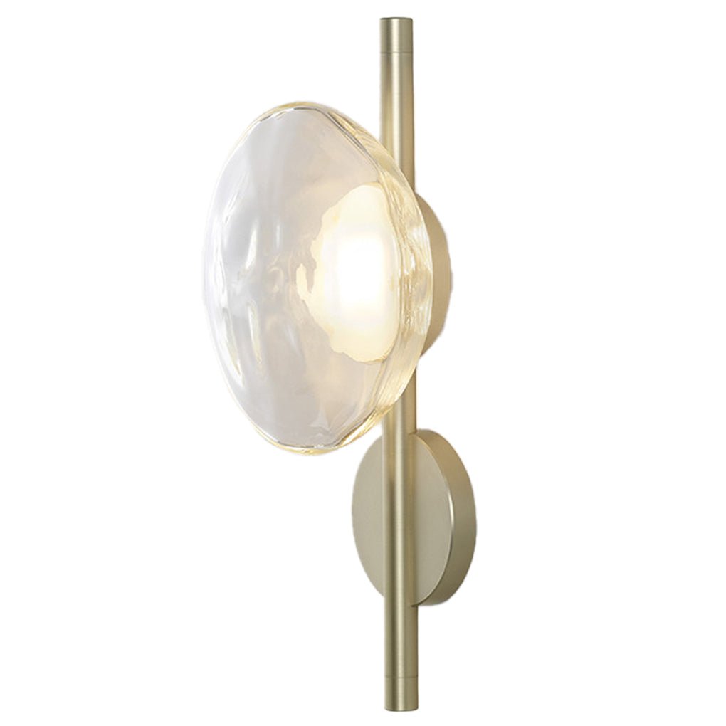 Modern White Glass Wall Lamp with Soft LED Diffused Light for Living Room