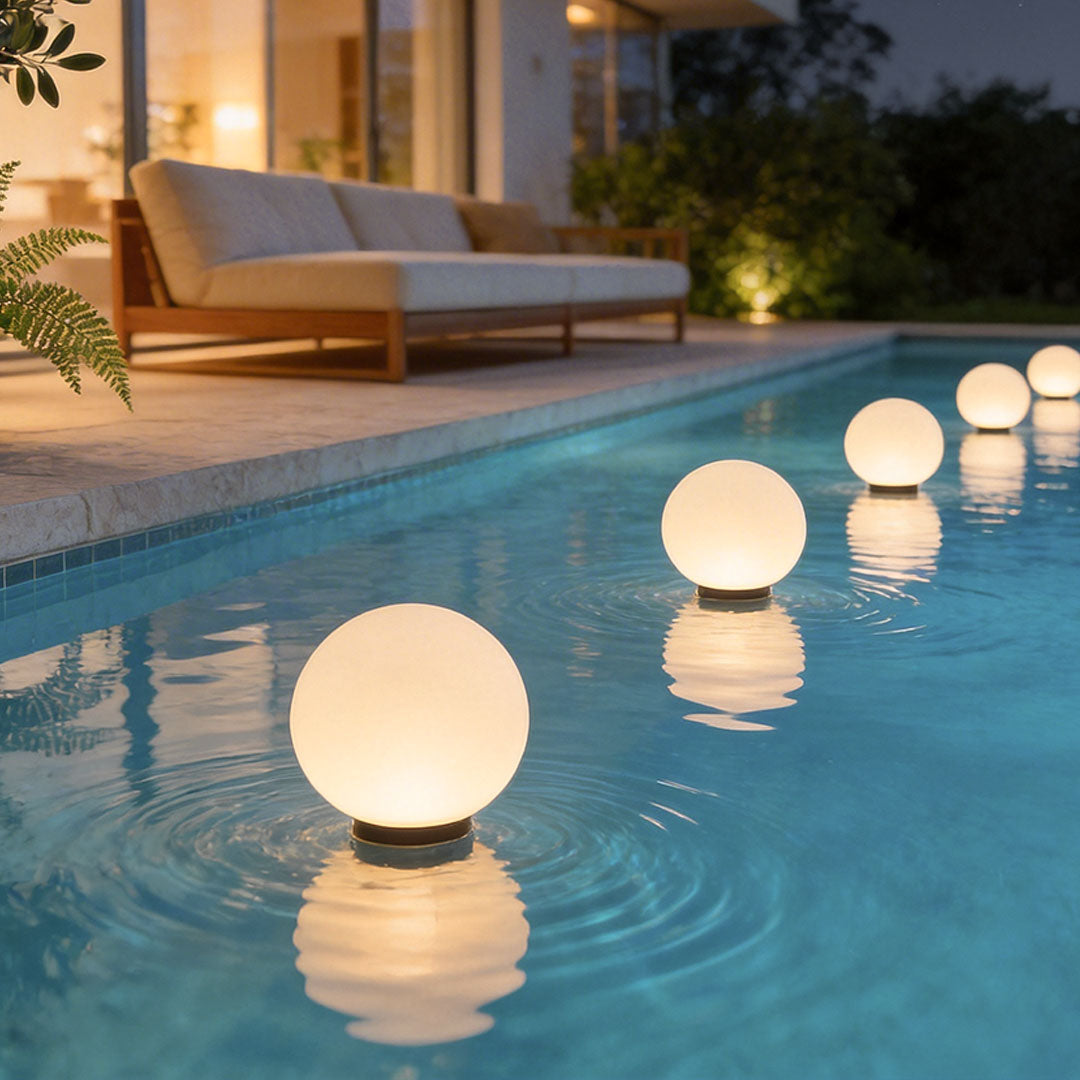 Waterproof Modern Acrylic Moon-Shaped Round Landscape Light Fixture