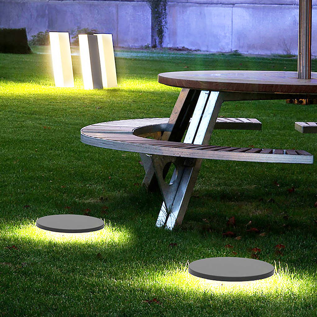 Modern Round LED Burying Lamp in Die-Cast Aluminum for Garden Pathway