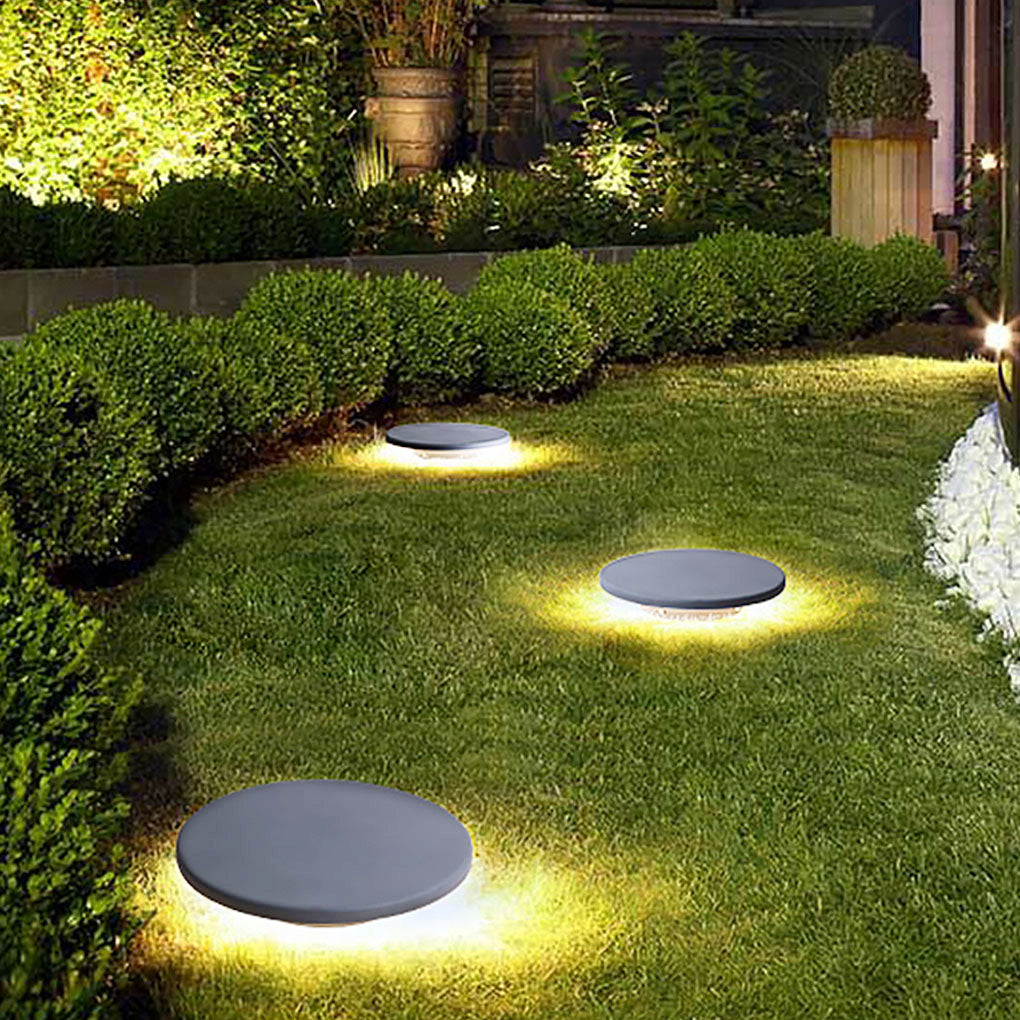 Modern Round LED Burying Lamp in Die-Cast Aluminum for Garden Pathway