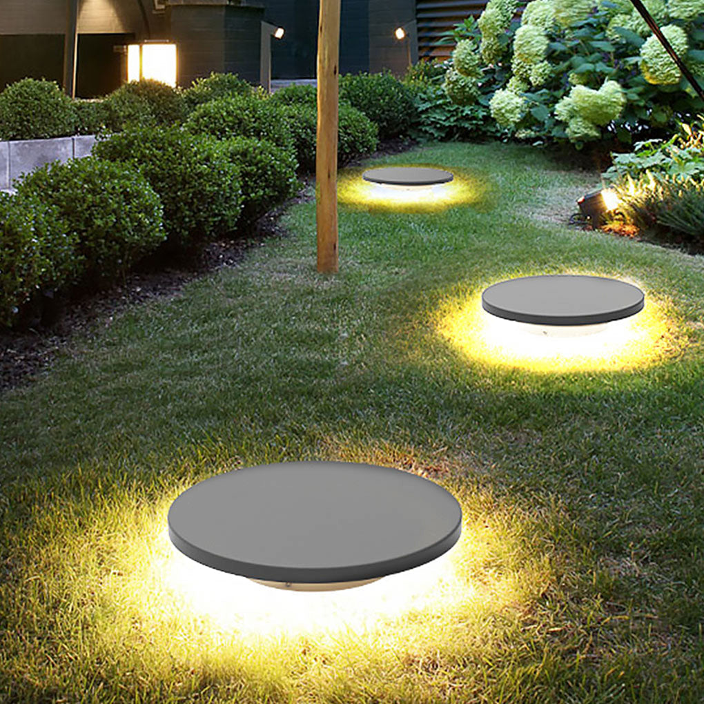 Modern Round LED Burying Lamp in Die-Cast Aluminum for Garden Pathway