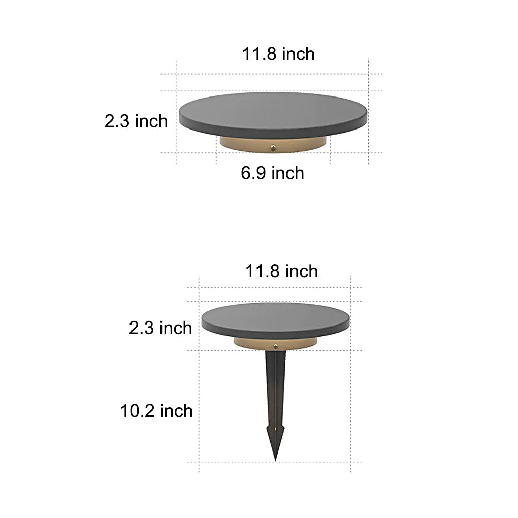 Stylish Round LED Lawn Burying Lamp in Die-Cast Aluminum for Gardens