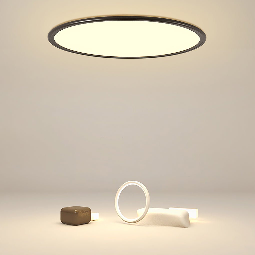 Sleek White Round Ultra-Thin LED Recessed Ceiling Light for Home Use
