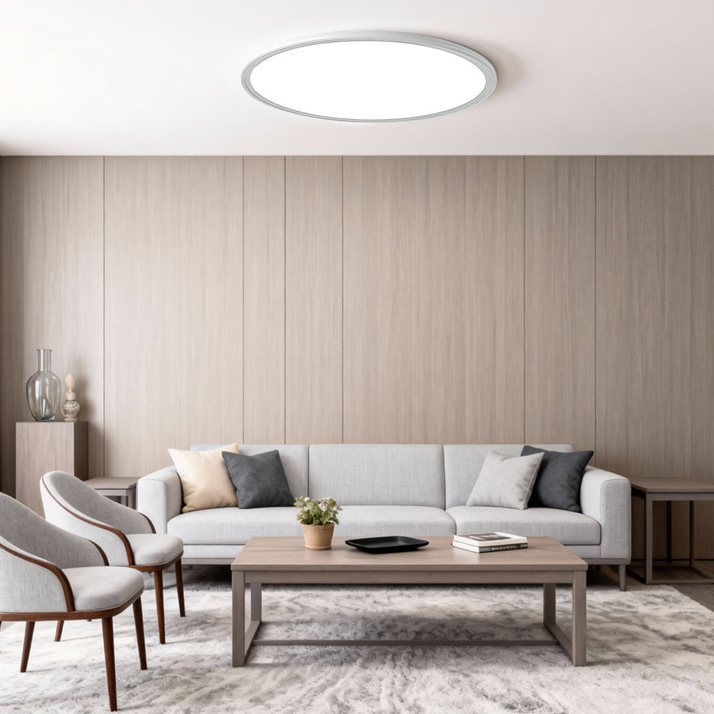 Sleek White Round Ultra-Thin LED Recessed Ceiling Light for Home Use