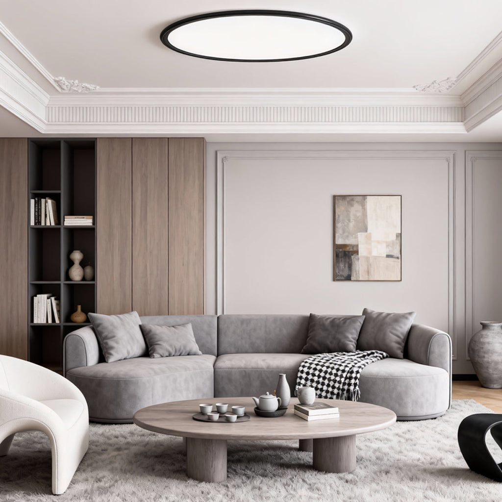 Sleek White Round Ultra-Thin LED Recessed Ceiling Light for Home Use