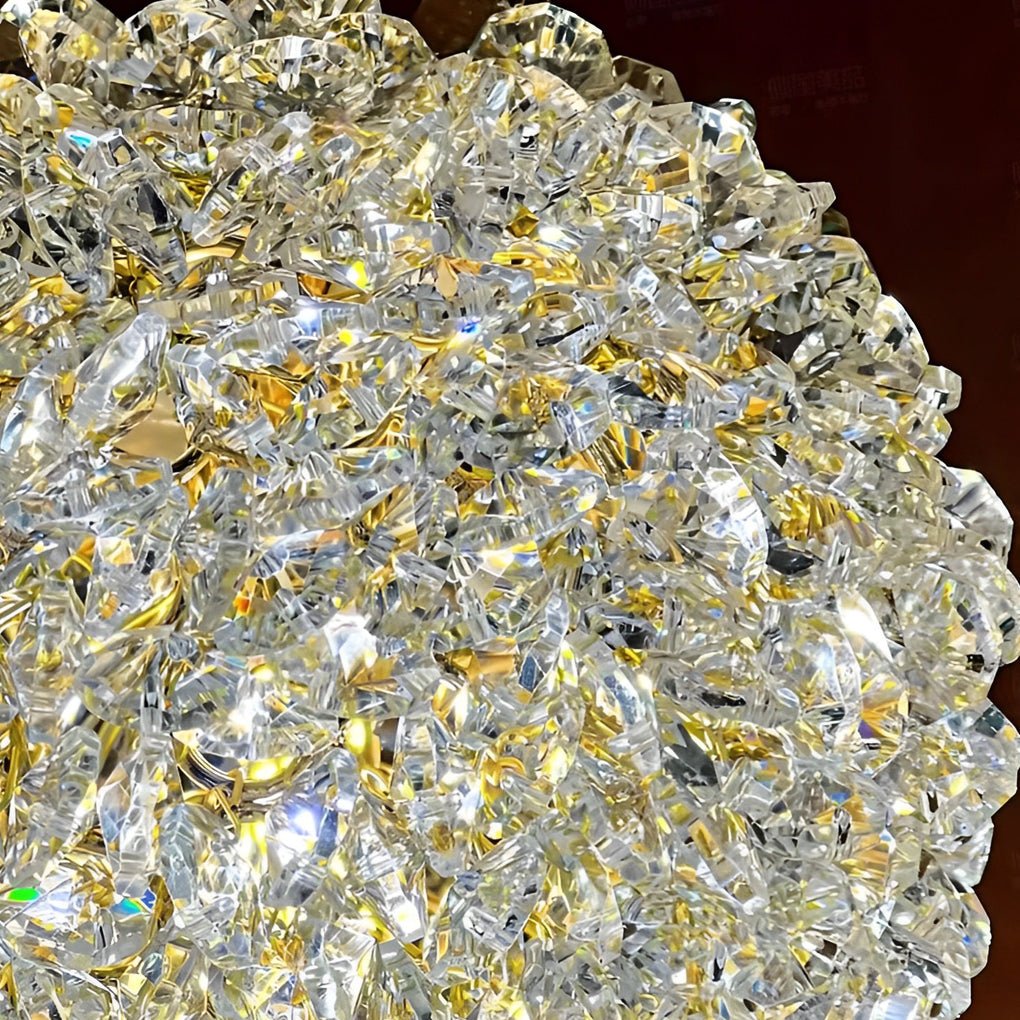 Modern Crystal Globe Pendant Light Fixture with 3-Step Dimming for Living Room