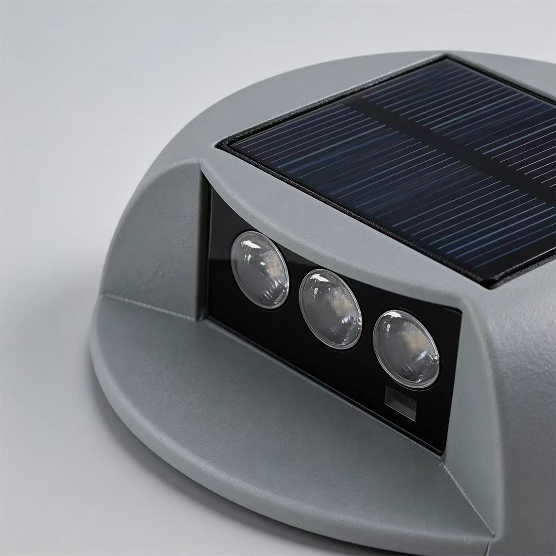 Stylish Waterproof Solar LED Round Deck Light for Outdoor Spaces