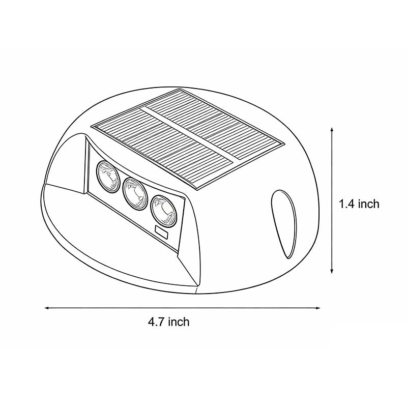 Weatherproof Solar-Powered Round LED Deck Light for Outdoor Spaces
