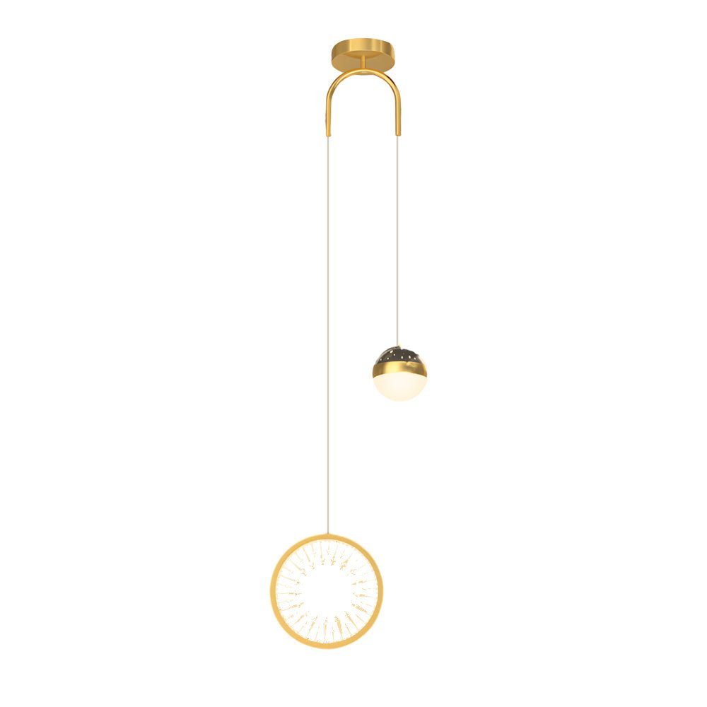 Nordic Round Oval Starry Projection Pendant Light for Bedroom Decor