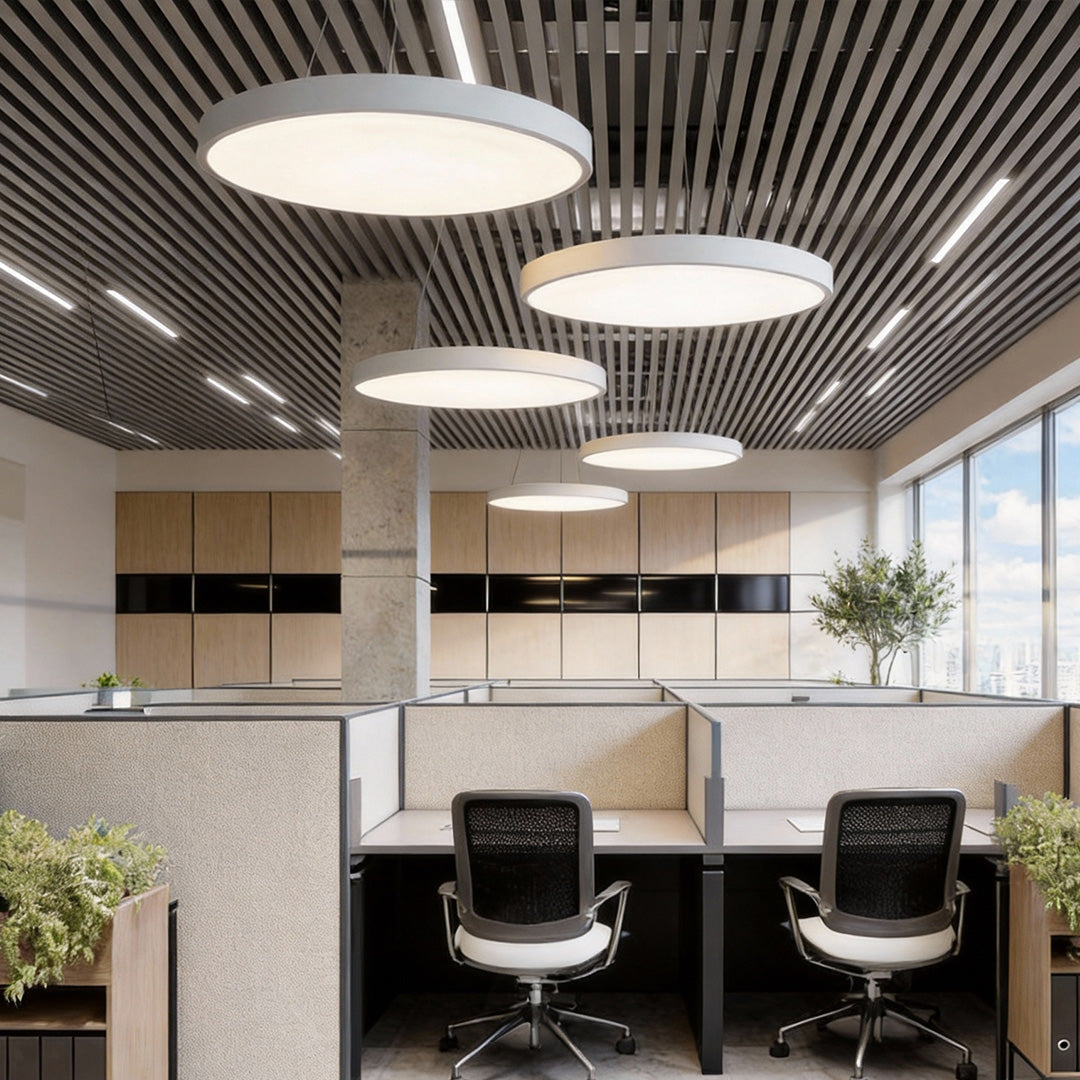 Minimalist Black Metal Round Pendant Light Fixture for Modern Interiors