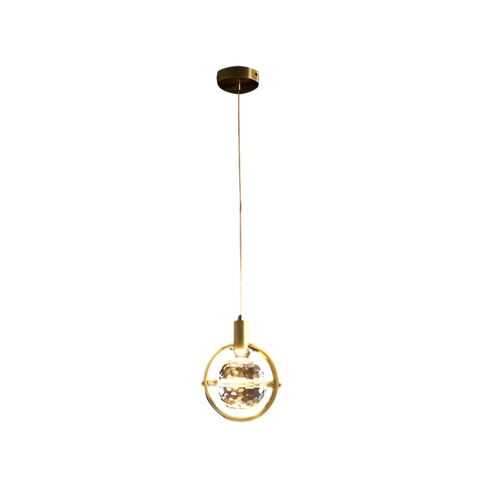 Modern Clear Crystal LED Hanging Pendant Light for Living Room Decor