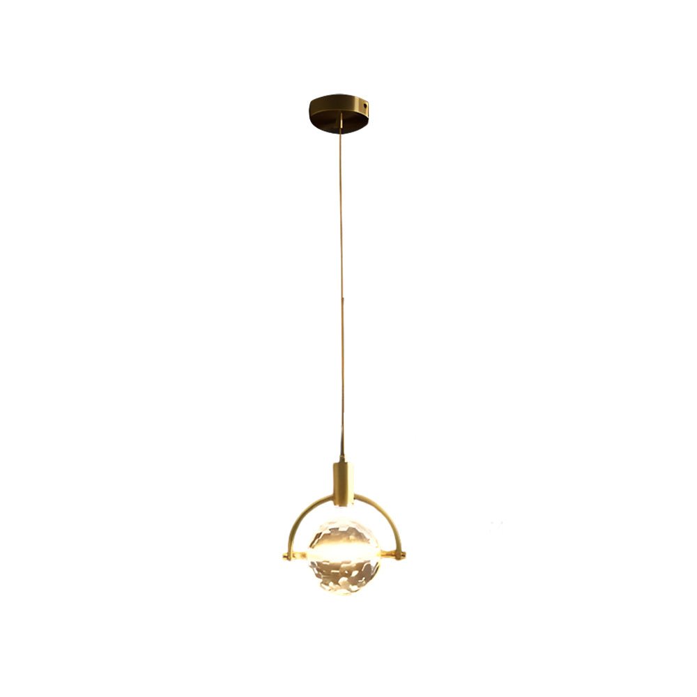 Modern Clear Crystal LED Hanging Pendant Light for Living Room Decor