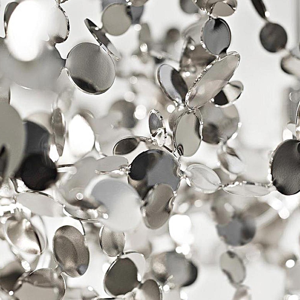Modern Round Stainless Steel Spherical Chandelier for Living Room Decor