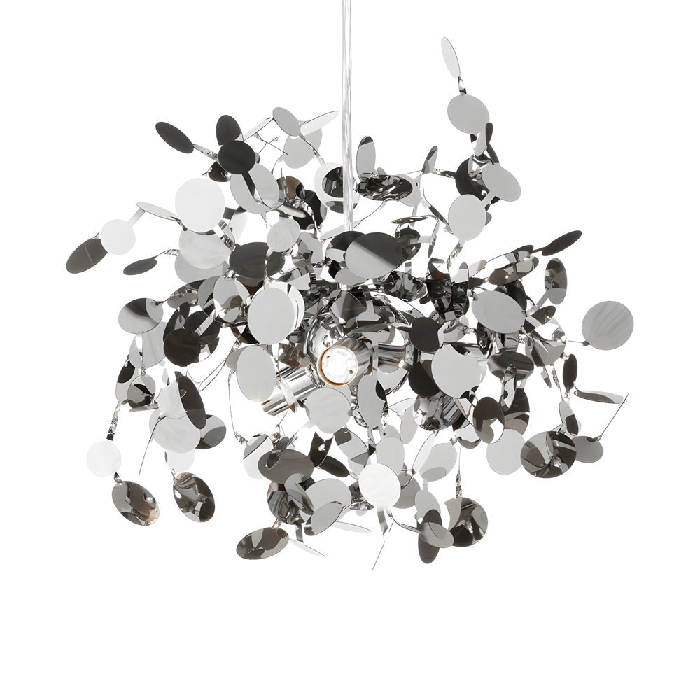 Modern Stainless Steel Round Spherical Chandelier for Dining Room