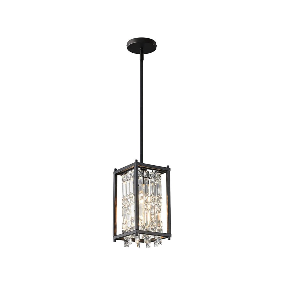 Luxury Modern Round Square Iron Frame Crystal Chandelier for Living Room