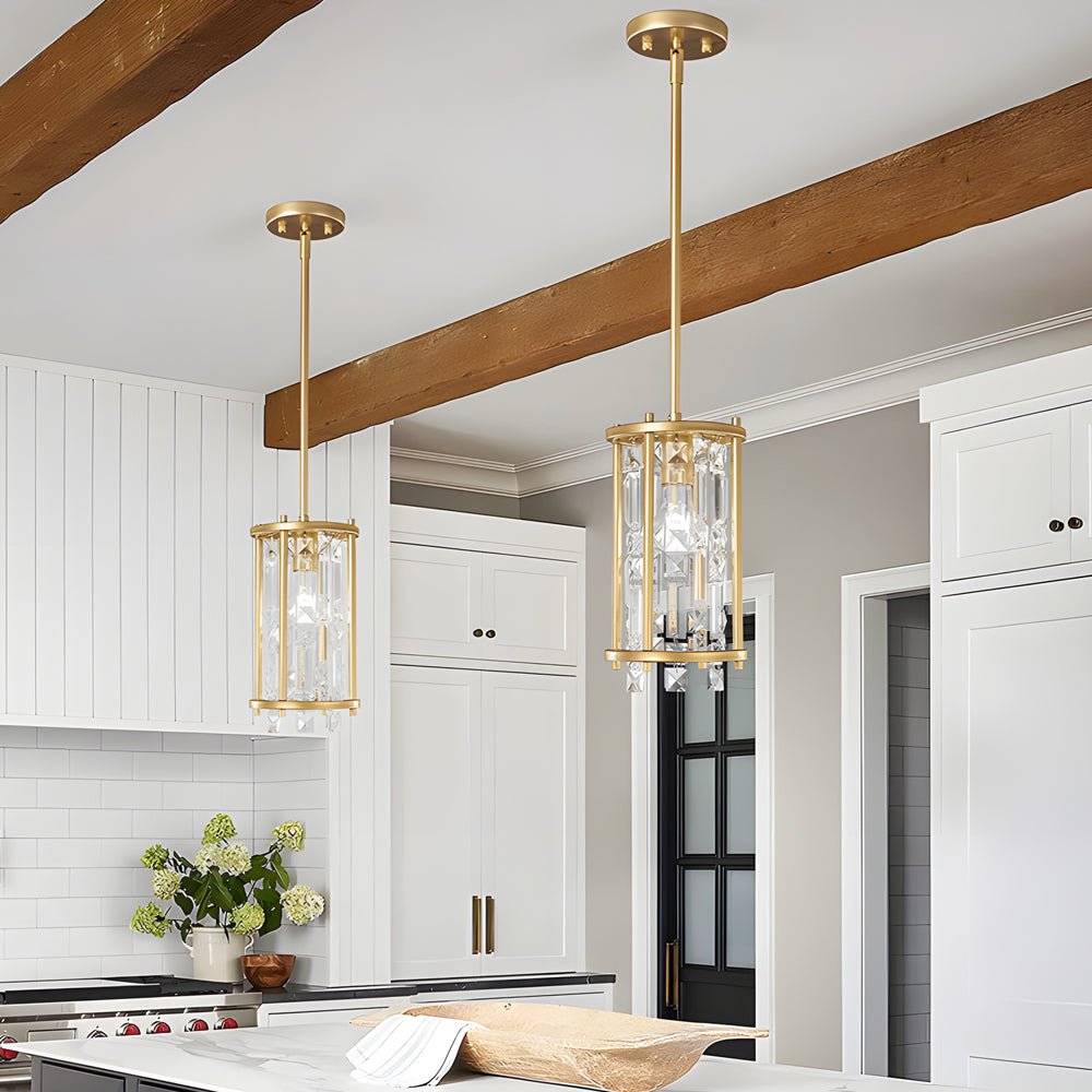 Luxurious Round Square Iron Frame Crystal Chandelier for Modern Spaces