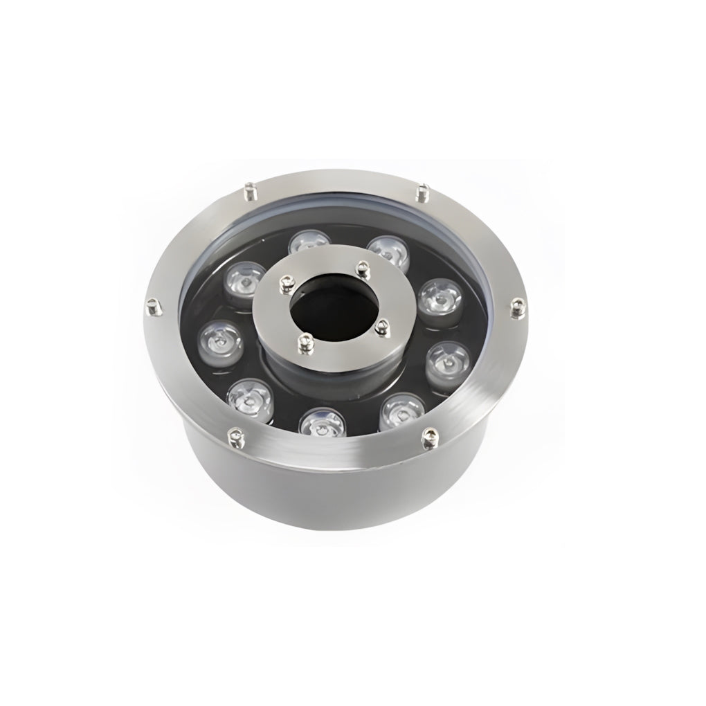 Modern Stainless Steel LED Water Fountain Light for Outdoor Decor