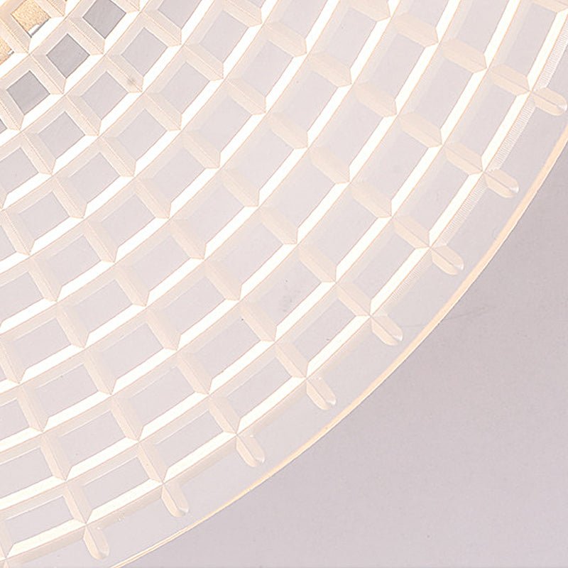 Modern Acrylic LED Wall Lamp with Round Stripes Grid Pattern for Bedroom