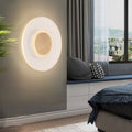 Modern Acrylic LED Wall Lamp with Round Stripes Grid Pattern for Bedroom
