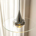 Modern Clear Glass UFO Pendant Light Fixture with 3-Step Dimming for Dining Room