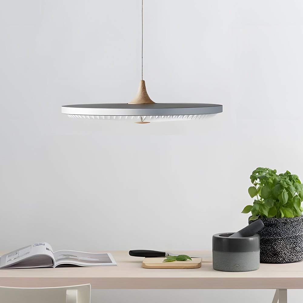 Modern Round UFO 3-Step Dimming LED Pendant Light for Kitchen Island