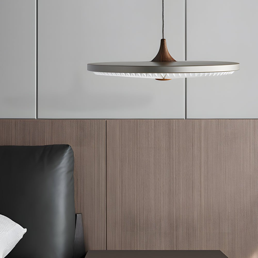 Modern Round White LED Pendant Light with 3-Step Dimming for Kitchen
