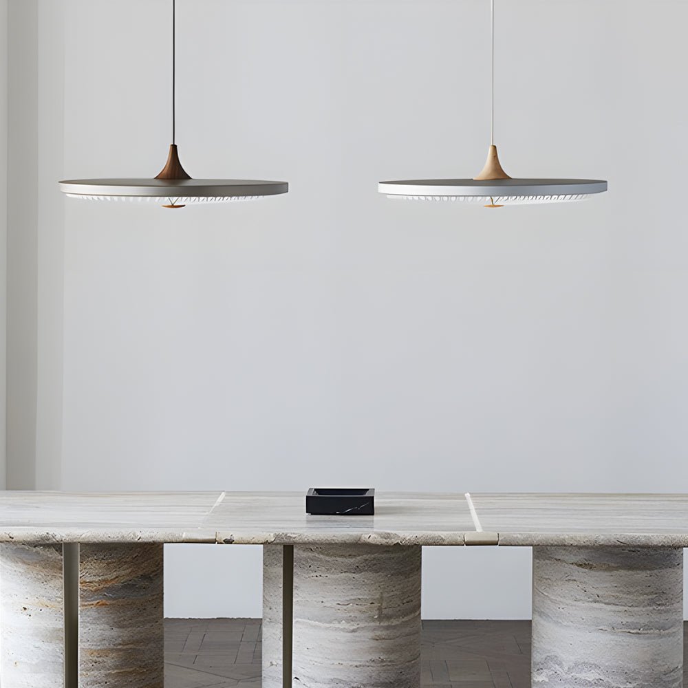 Modern Round UFO 3-Step Dimming LED Pendant Light for Kitchen Island