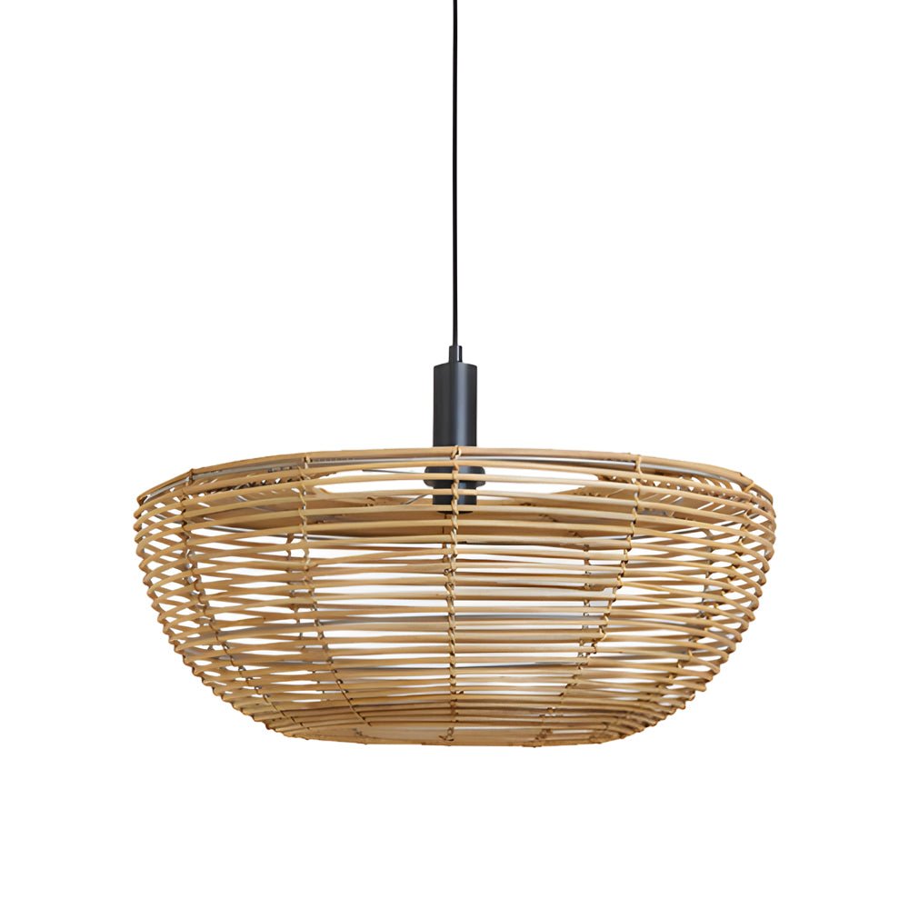 Woven Fiber Round Minimalist Wabi-Sabi Ceiling Light for Modern Spaces