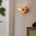 Mid-Century Modern Walnut Brass Wall Sconce for Retro Bedroom Lighting